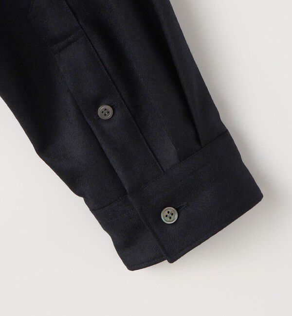 GALERIE VIE「ライトフラノストレッチ スタンドカラーシャツ」|シャツ・ブラウス|