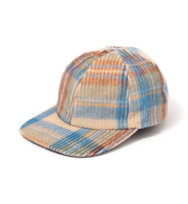 CABaN「CABaN チェックプリントコーデュロイ キャップ」|キャップ・キャスケット|42 ライトベージュ系