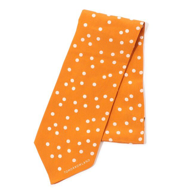 TOMORROWLAND GOODS「TOMORROWLAND MADE IN ITALY シルク ランダムドット スカーフ」|バンダナ・スカーフ|26 オレンジ系