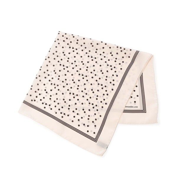 TOMORROWLAND GOODS「TOMORROWLAND MADE IN ITALY ランダムドット シルクスカーフ」|バンダナ・スカーフ|12 ホワイト系