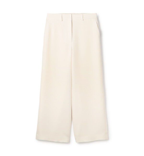 Ballsey「パウダリーストレッチツイル セミワイドパンツ」|その他|11 ホワイト