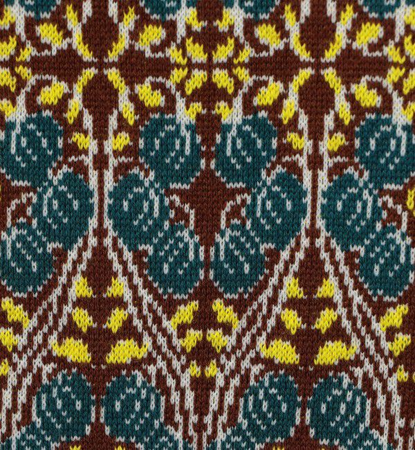 CABaN「コットンカシミヤストレッチ ジャカードプリントVネックカーディガン」|カーディガン|