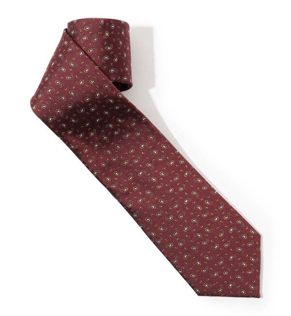 TOMORROWLAND GOODS「TOMORROWLAND シルクジャガード ペイズリーネクタイ」|ネクタイ・蝶ネクタイ|35 レッド
