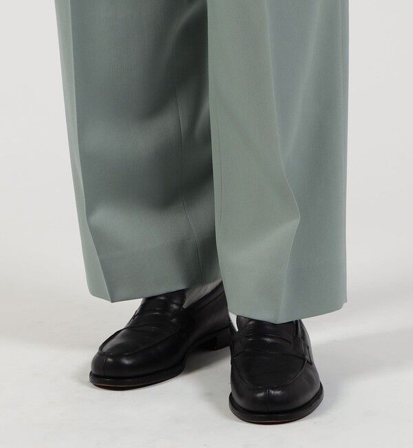 TOMORROWLAND MENS「ハルトツイル 2タックワイドストレートパンツ」|スラックス|