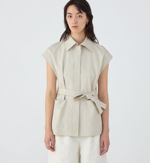 TOMORROWLAND collection「コットンギャバジン ワイドカラージレ」|ベスト・ジレ|