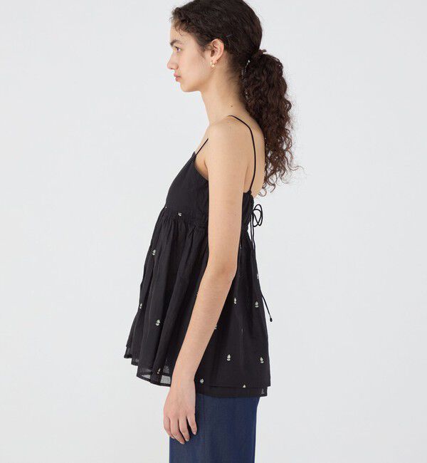 TOMORROWLAND BUYING WEAR「【別注】ne Quittez pas BLACK POPLIN ORGANZE キャミソールトップス」|キャミソール|