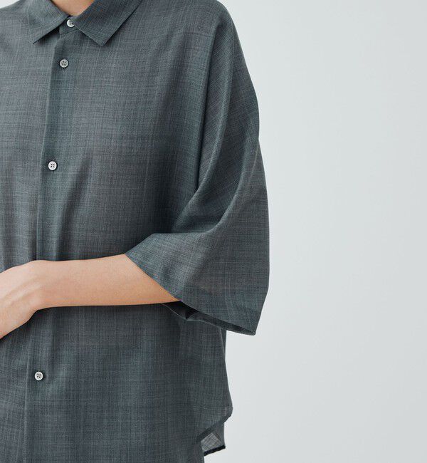 GALERIE VIE「エアリークレープ ワイドシャツ」|シャツ・ブラウス|