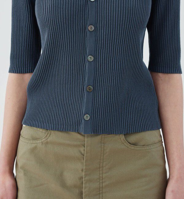 GALERIE VIE「ギザコットンリブ Vネックカーディガン」|カーディガン|