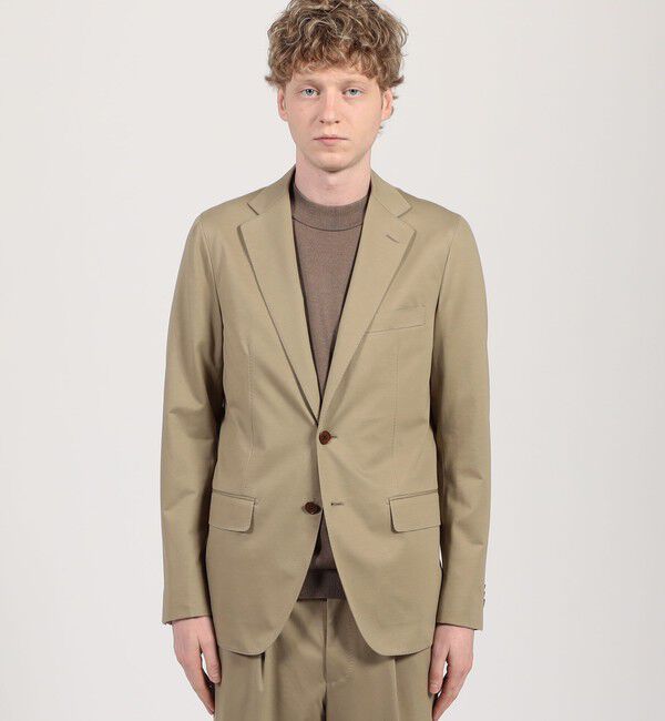 TOMORROWLAND MENS「コットンポリエステル ストレッチツイル シングルブレステッド2Bジャケット」|テーラードジャケット|