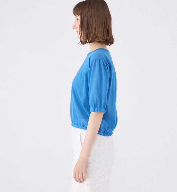 MACPHEE「ドライレーヨン パフスリーブプルオーバー」|ニット・セーター|