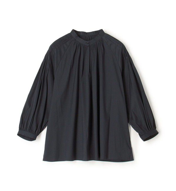 TOMORROWLAND collection「ストレッチブロード ピンタックスリーブブラウス」|シャツ・ブラウス|69 ネイビー