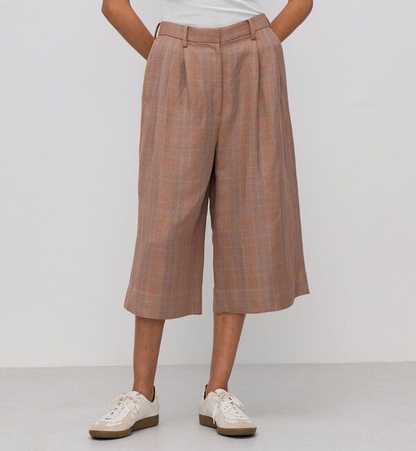 BACCA「レーヨンリネン グレンチェックハーフパンツ」|その他|