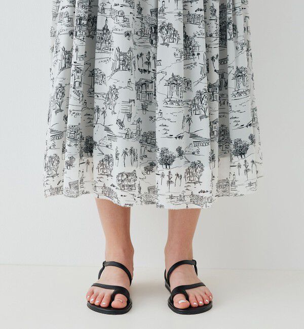 GALERIE VIE「 LandScapeシルクストレッチ イージータックスカート」|スカート|