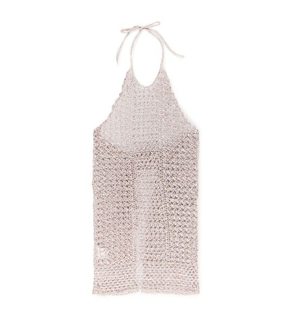 MACPHEE「メタリッククロシェ エプロンワンピース」|その他|81 シルバー