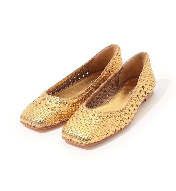 TOMORROWLAND GOODS「MELVIN&HAMILTON ELYSSA フラットシューズ」|ローファー|91 ゴールド