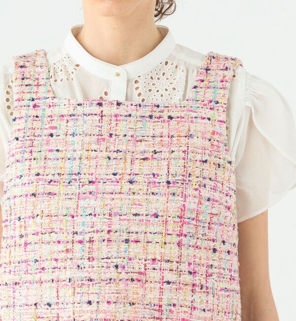 TOMORROWLAND collection「コロレファンシーツイード スクエアネックトップス」|その他|