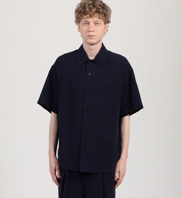 TOMORROWLAND MENS「セルロースリネン ダブルポケット ハーフスリーブシャツ」|シャツ・ブラウス|