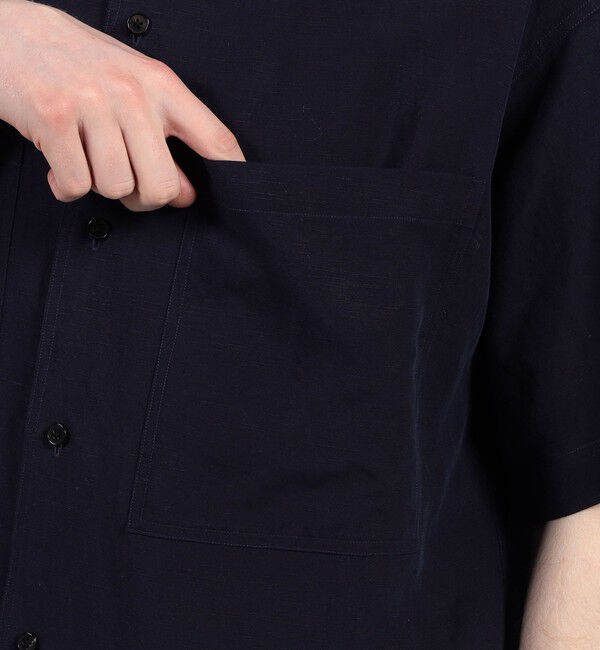 TOMORROWLAND MENS「セルロースリネン ダブルポケット ハーフスリーブシャツ」|シャツ・ブラウス|