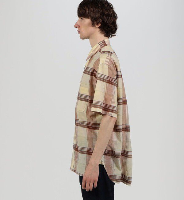 TOMORROWLAND MENS「コットンシルク マドラスチェック ハーフスリーブシャツ」|シャツ・ブラウス|