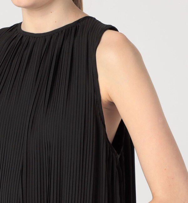 DES PRES「レースコンビプリーツ ノースリーブワンピース」|ワンピース|