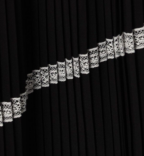 DES PRES「レースコンビプリーツ ノースリーブワンピース」|ワンピース|