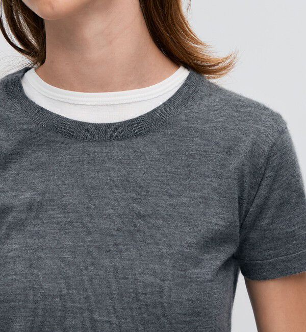 BACCA「カシミヤ ハーフスリーブプルオーバー」|ニット・セーター|