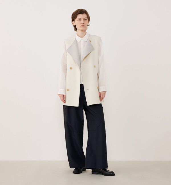 GALERIE VIE「ウールダブルフェイス トレンチベスト」|ダウンベスト・ベスト|