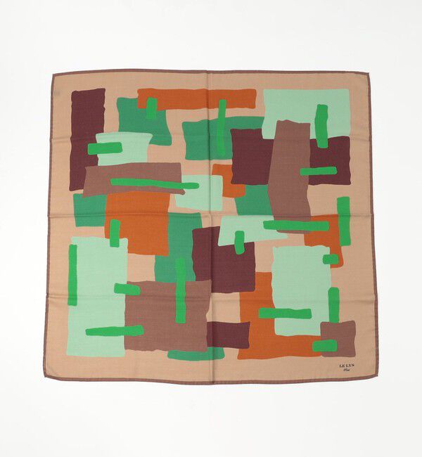 TOMORROWLAND GOODS「LE LYS ウールシルク プリントスカーフ」|バンダナ・スカーフ|