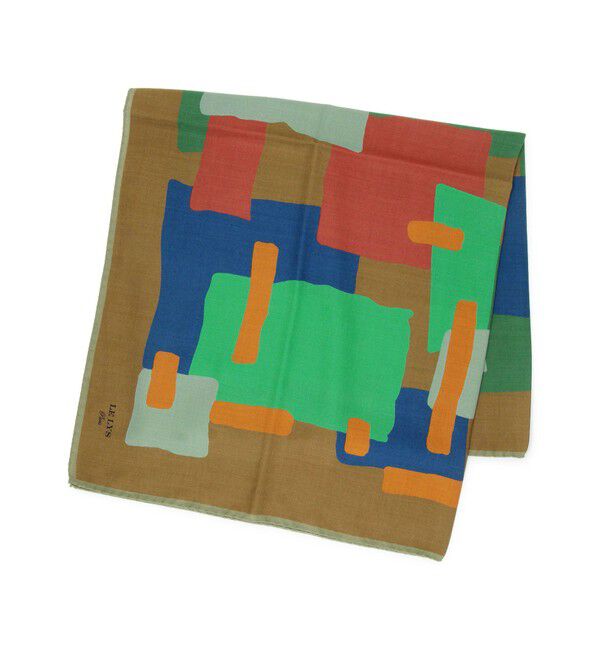 TOMORROWLAND GOODS「LE LYS ウールシルク プリントスカーフ」|バンダナ・スカーフ|