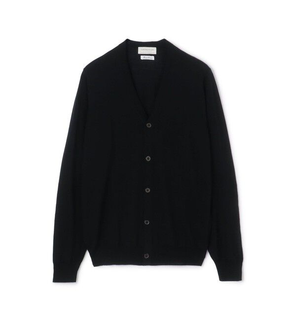 TOMORROWLAND MENS「TOMORROWLAND tricot スーパーファインメリノウール Vネックカーディガン S-WOOL」|カーディガン|19 ブラック