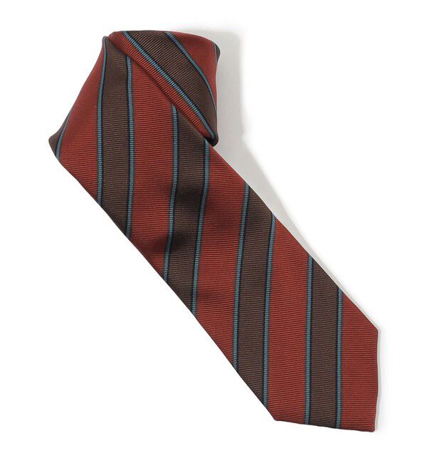 TOMORROWLAND GOODS「TOMORROWLAND シルクジャガード レジメンタルストライプネクタイ」|ネクタイ・蝶ネクタイ|46 オレンジ系