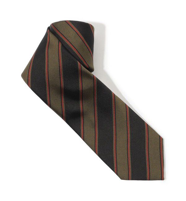 TOMORROWLAND GOODS「TOMORROWLAND シルクジャガード レジメンタルストライプネクタイ」|ネクタイ・蝶ネクタイ|56 グリーン系