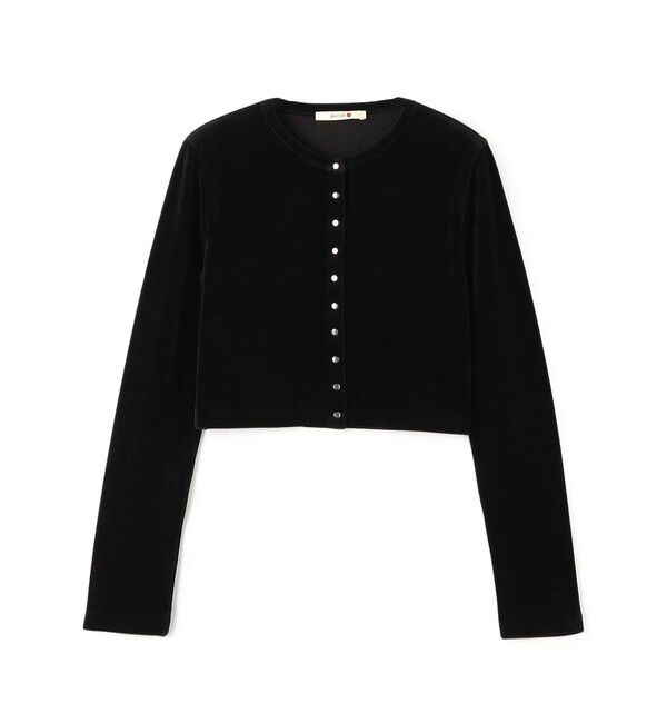 BACCA「ヘビーベロア ショートカーディガン」|カーディガン|19 ブラック