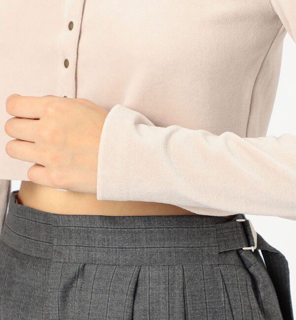 BACCA「ヘビーベロア ショートカーディガン」|カーディガン|