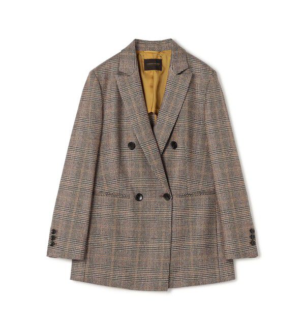 TOMORROWLAND collection「シックバーガンディー ダブルブレストジャケット」|テーラードジャケット|48 ブラウン系