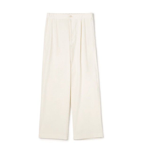 MACPHEE「コットンコーデュロイ タックストレートパンツ」|その他|11 ホワイト