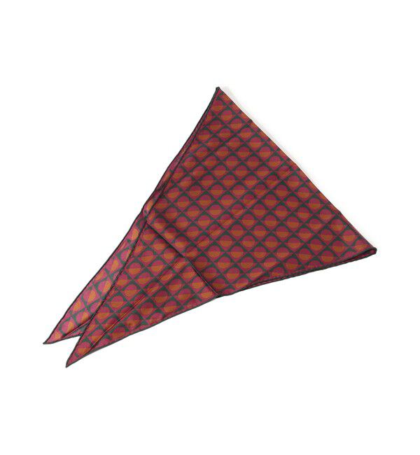 TOMORROWLAND GOODS「TOMORROWLAND ジオメトリック柄 シルクスカーフ」|バンダナ・スカーフ|78 オレンジ系