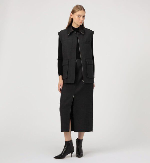 DES PRES「ダブルフェイスツイル ジレブルゾン」|ダウンベスト・ベスト|