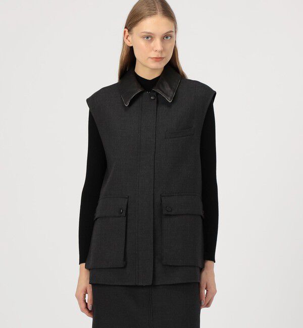 DES PRES「ダブルフェイスツイル ジレブルゾン」|ダウンベスト・ベスト|