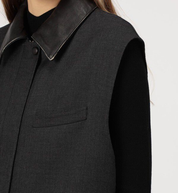 DES PRES「ダブルフェイスツイル ジレブルゾン」|ダウンベスト・ベスト|