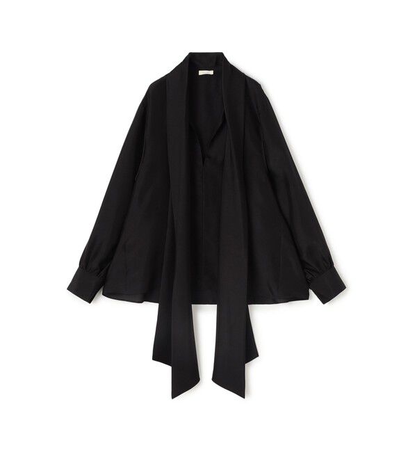 DES PRES「シルクハブタエ ボリュームタイブラウス」|シャツ・ブラウス|19 ブラック