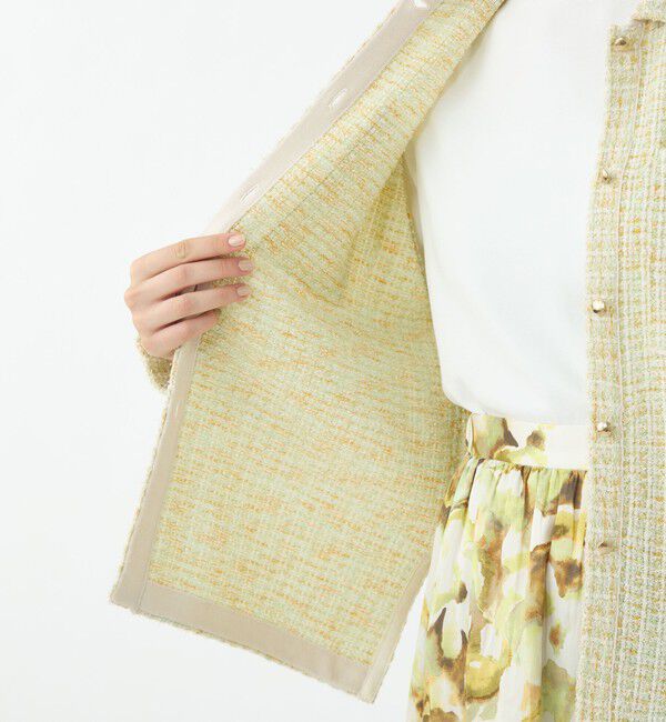 Ballsey「ミックスツイード シャツブルゾン」|カーディガン|