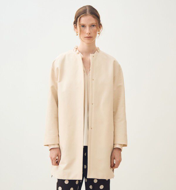 TOMORROWLAND collection「コットンシルクグログラン ノーカラーコート」|ノーカラーコート|