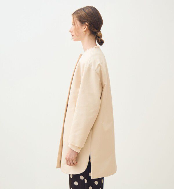 TOMORROWLAND collection「コットンシルクグログラン ノーカラーコート」|ノーカラーコート|