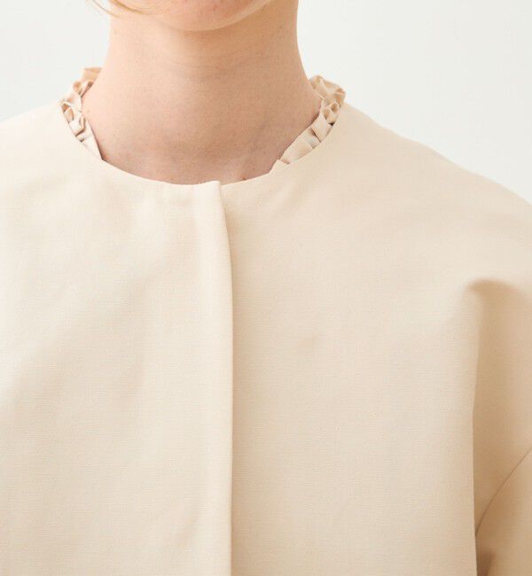 TOMORROWLAND collection「コットンシルクグログラン ノーカラーコート」|ノーカラーコート|