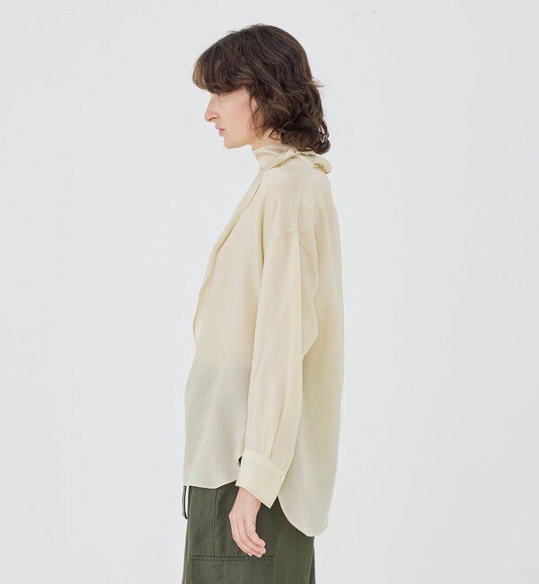 GALERIE VIE「セルロースシルクブロード バックボウタイブラウス」|シャツ・ブラウス|