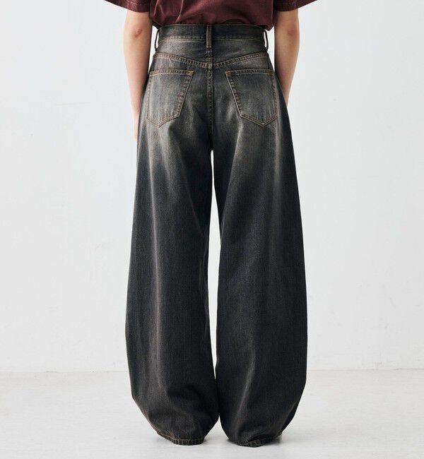 Edition「ブラックデニム バルーンパンツ」|デニム|