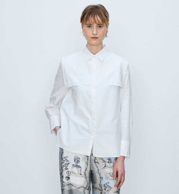TOMORROWLAND collection「コンパクトブロード セーラーカラーブラウス」|シャツ・ブラウス|