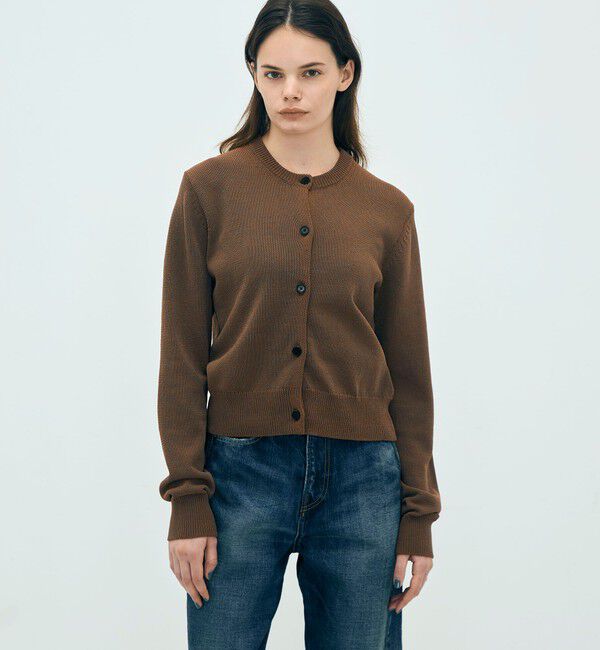 Edition「edition pourell コットンナイロン シャンブレーニットカーディガン」|カーディガン|