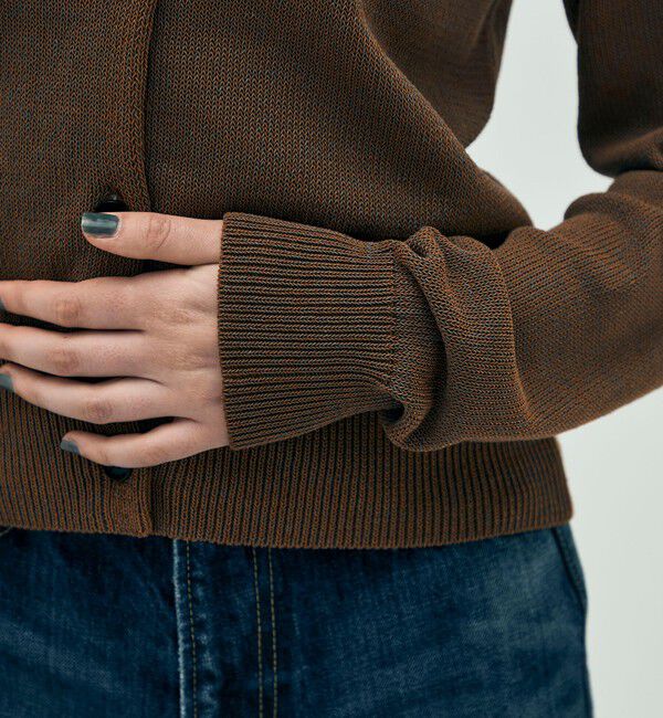 Edition「edition pourell コットンナイロン シャンブレーニットカーディガン」|カーディガン|